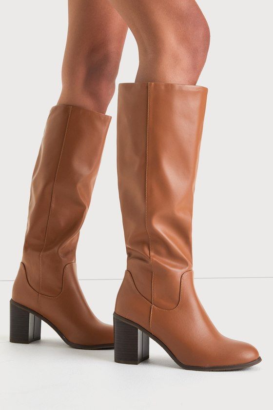 Knee High Cognac Boots- a perfect
selection for riding