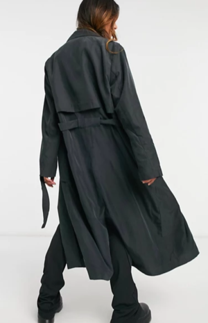 Black trench coat for winters