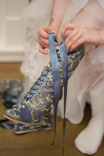 Designer wedding boots in different
styles for making the day perfect