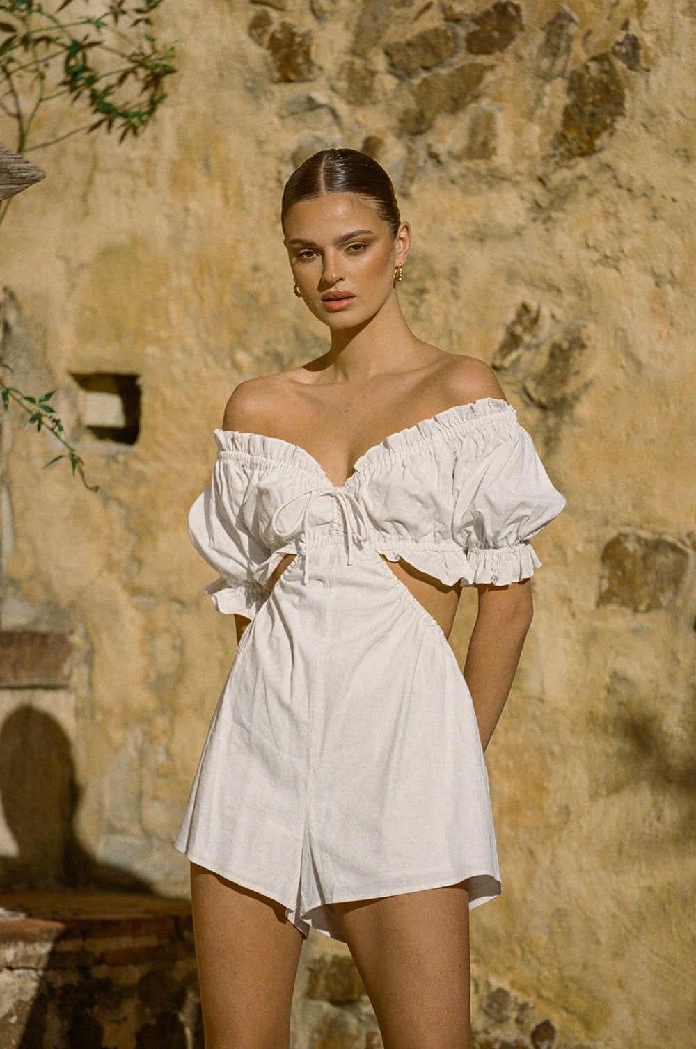 White playsuit designs to look hot and
trendy