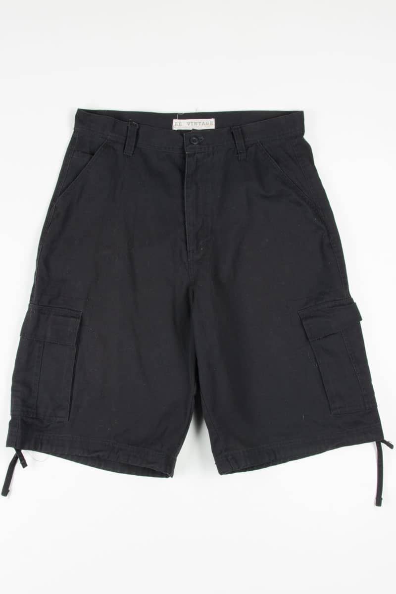 Stylish black cargo shorts for men