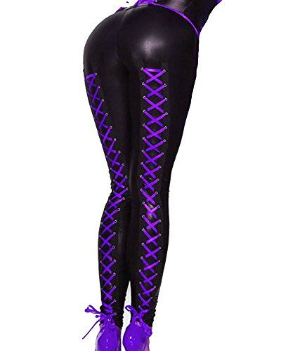 Soft and sleek purple leggings