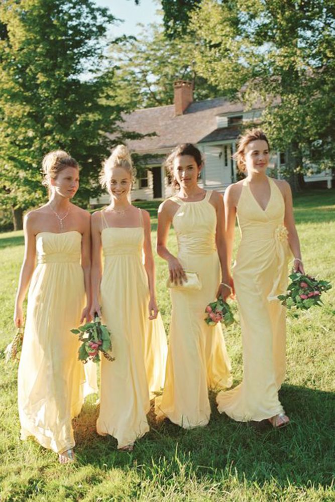 How yellow dress for bridesmaid is very
much attractive