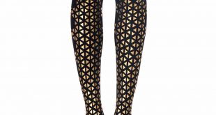 beat goes on triangles patterned tights black gold zohara f241 bg lomxtdr