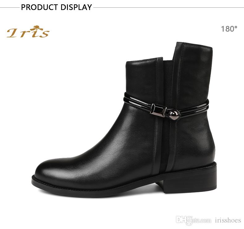 black boots for women iris flat black ankle boots for women genuine leather short boots women zksgbty