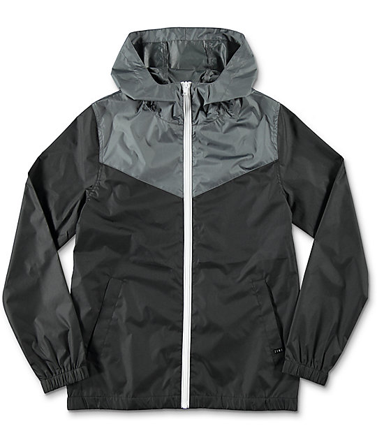 boys jackets zine boys sprint black u0026 charcoal windbreaker jacket ... zunjqlc