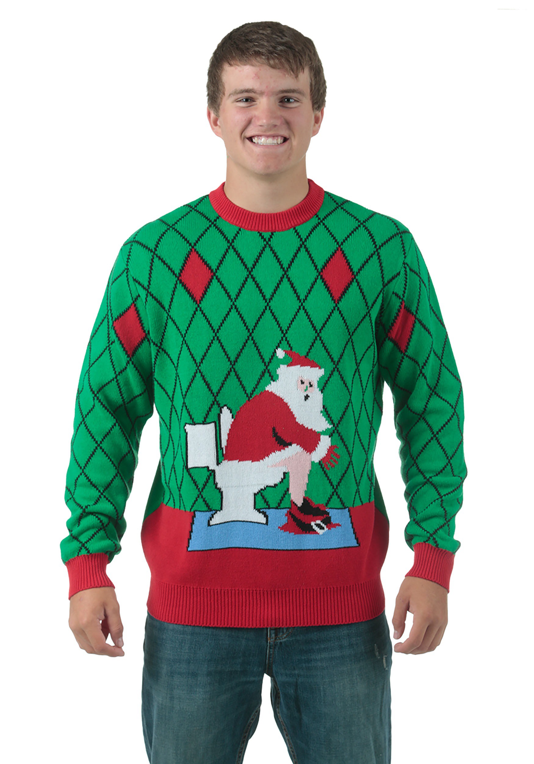christmas sweaters toilet santa ugly christmas sweater pwctfza
