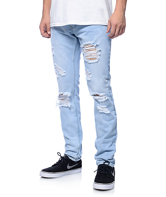 crysp jones light blue fade slim fit jeans ... aumonoo