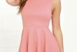cute coral pink dress - skater dress - backless dress - $49.00 wbfpopi
