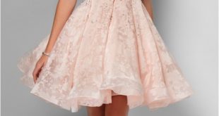 cute sweetheart lace short prom dress - terani - 1711p2253 txlechl