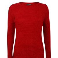 french girl style red sweater rihzmvh