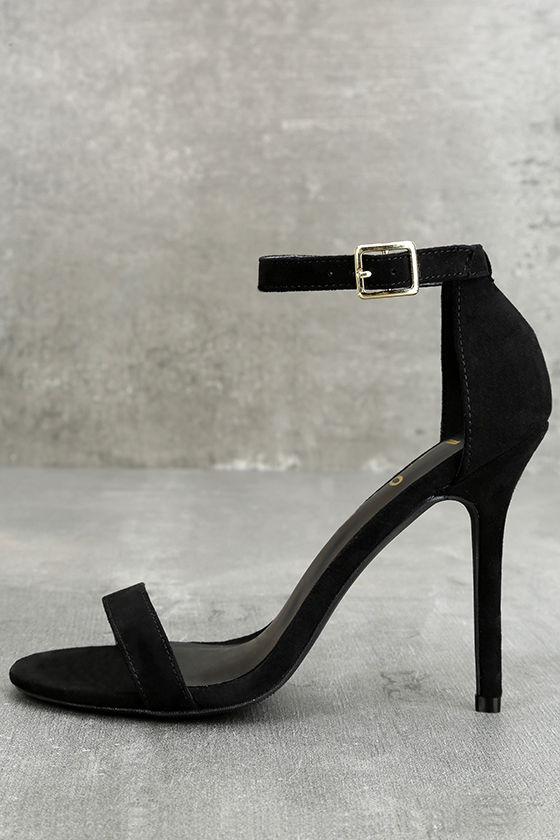 high heels for women lulus elsi black single strap heels 1 utdglmo