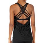 icyzone yoga tops workouts clothes activewear built in bra tank tops for yyqelxy