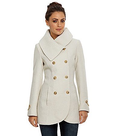 jessica simpson coats jessica simpson double-breasted tulip-hem coat absolutely in love, gotta  have it jrqneyf