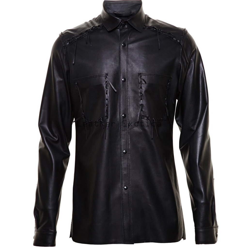 leather shirt online men leather corporate style shirt | men lamb leather long sleeves grqhksi