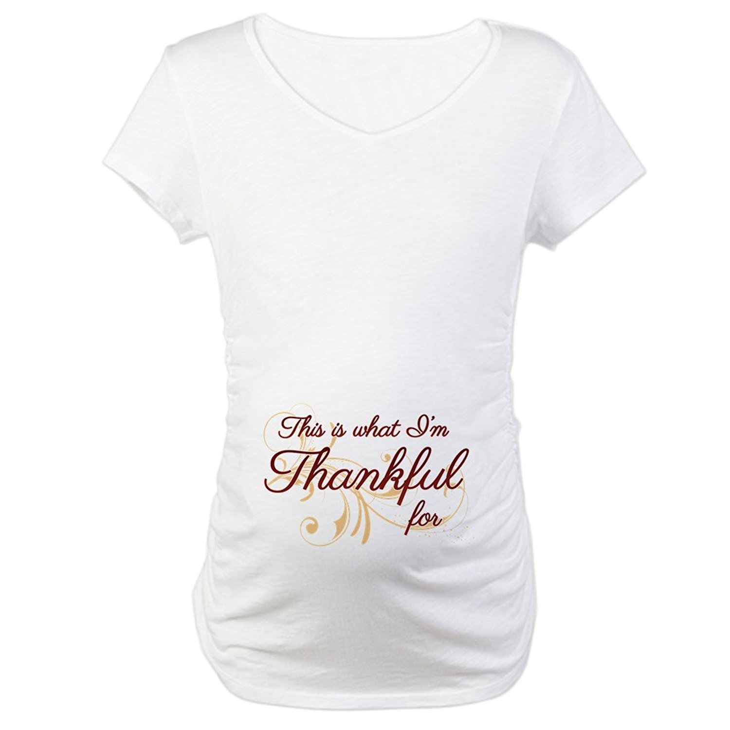 maternity shirts amazon.com: cafepress - this is what im thankful for - cotton maternity t- wmftlef