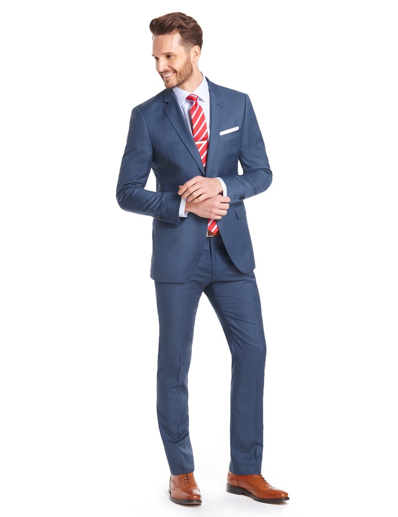 menu0027s blue sharkskin extra slim fit suit - super 120s wool zmienpl