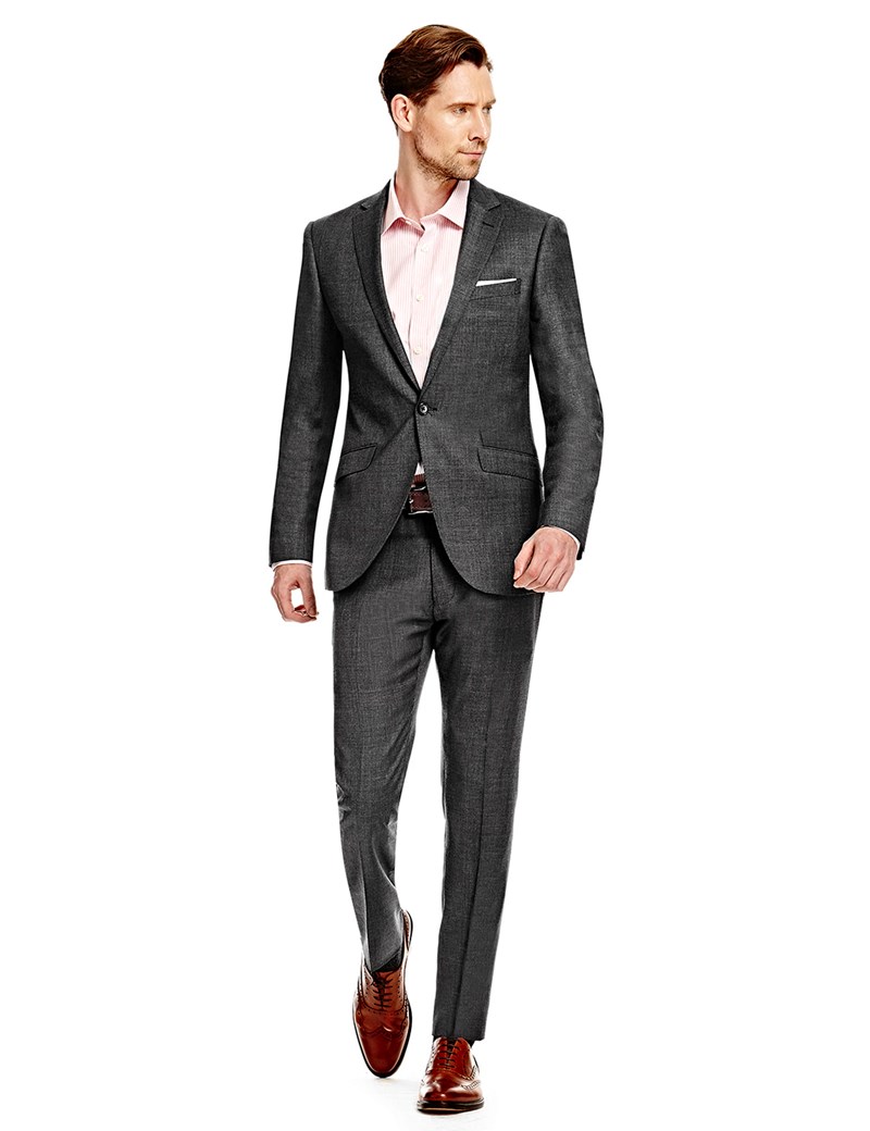 menu0027s charcoal twill extra slim fit suit - super 120s wool oagmfij