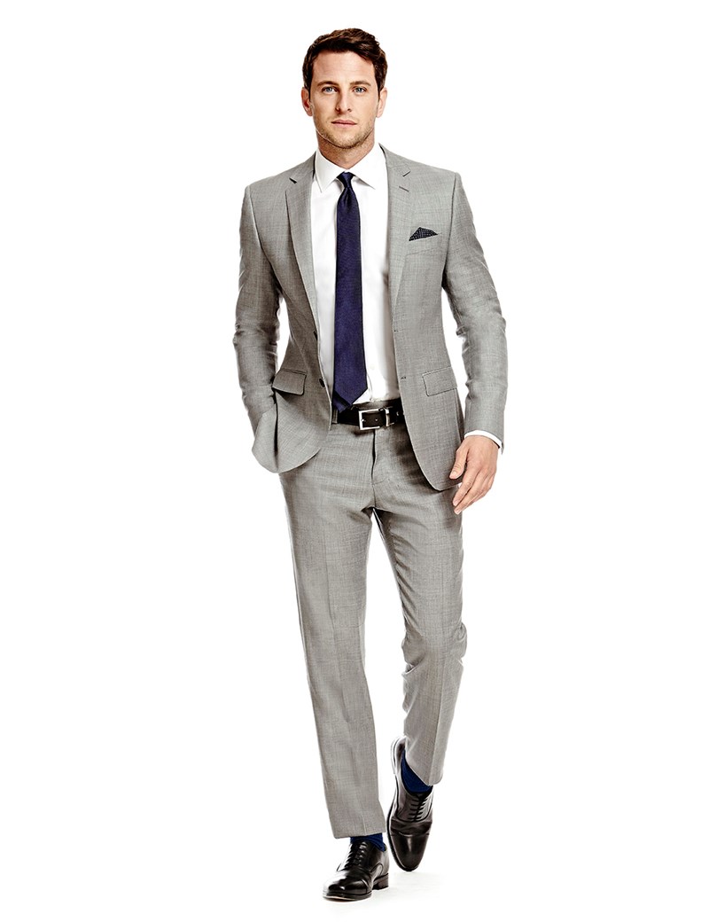 menu0027s grey twill slim fit suit - super 120s wool clopkqi