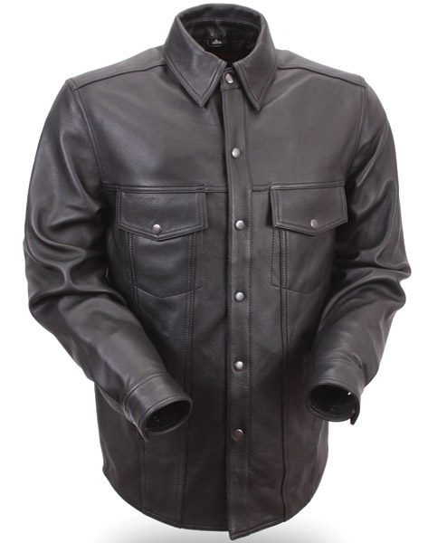 menu0027s lightweight leather shirt obtorux