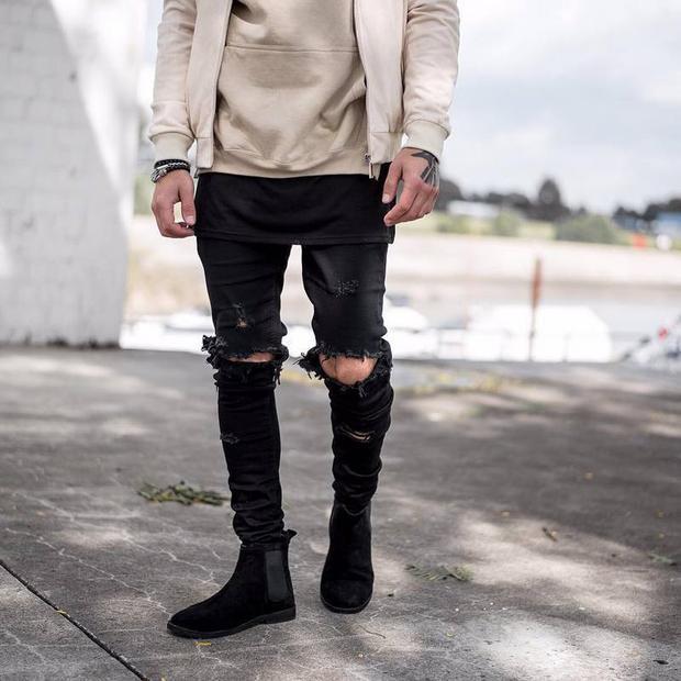 mens ripped jeans 2018 skinny jeans men ripped jeans wholesale represent clothing designer  pants blue/black efwdbwd