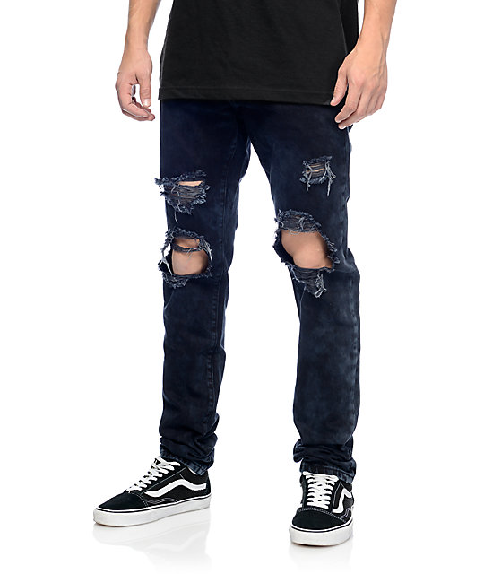 mens ripped jeans crysp denim sanders black ripped jeans habohrz
