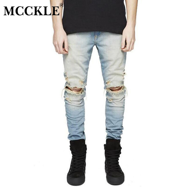 mens ripped jeans mcckle famous brand designer slim fit ripped jeans men hi-street mens  distressed qwswies