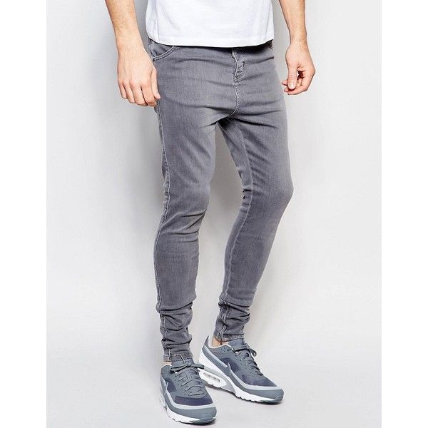 mens skinny jeans siksilk drop crotch skinny jeans (90545 iqd) ❤ liked on polyvore featuring ohqhdaa