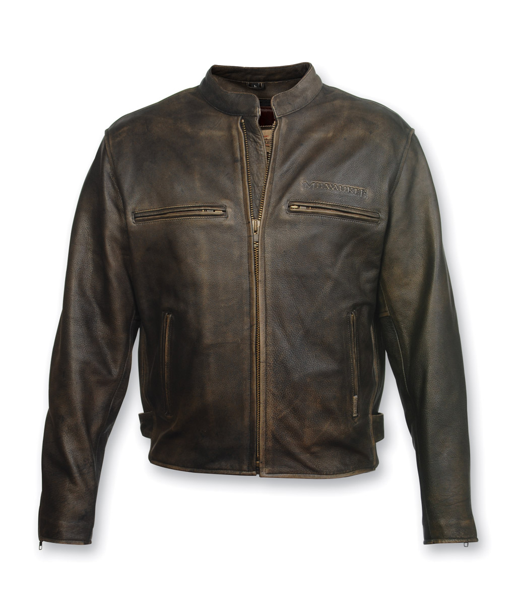 motorcycle jackets milwaukee motorcycle clothing co. crazy horse brown leather jacket bhfrrzb