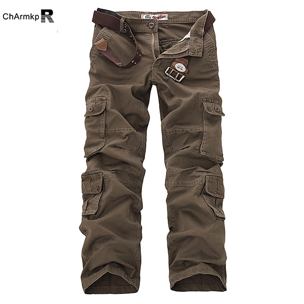 outdooors loose large size cotton multi pockets cargo pants jhxoocp
