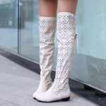 over the knee leather boots cutout women summer boots 2016 summer leather gvxwdte