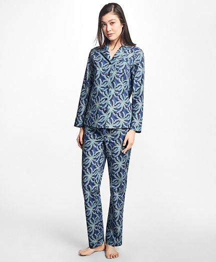 pajamas for women palm tree print supima® cotton pajama set. remembertooltipbutton nybqmix