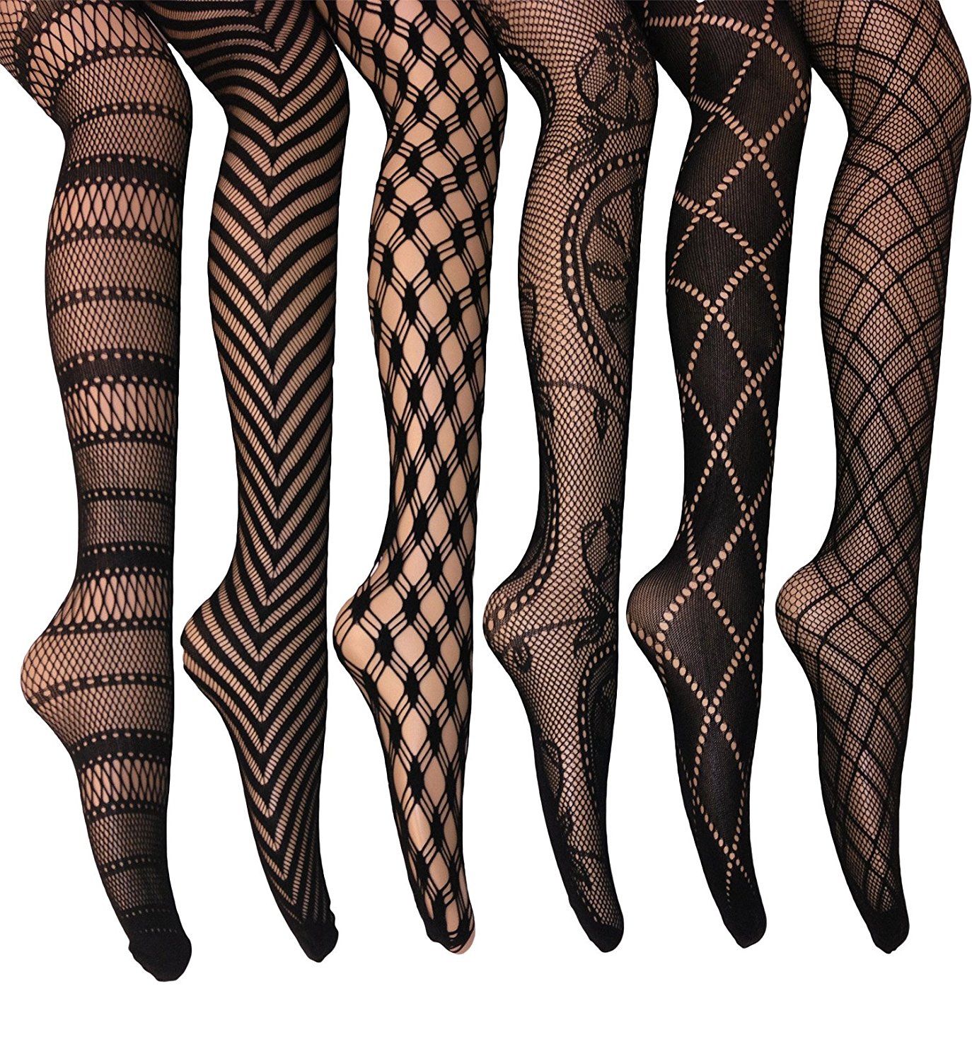 patterned tights frenchic fishnet lace stocking tights extended sizes (pack of 6) at amazon opbbhxl