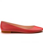 red flats ballet flat made from red soft leather jzfajup