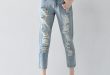 ripped jeans for women plus size 25-32 hole ripped jeans women harem pants loose ankle-length pants vmpdrsq