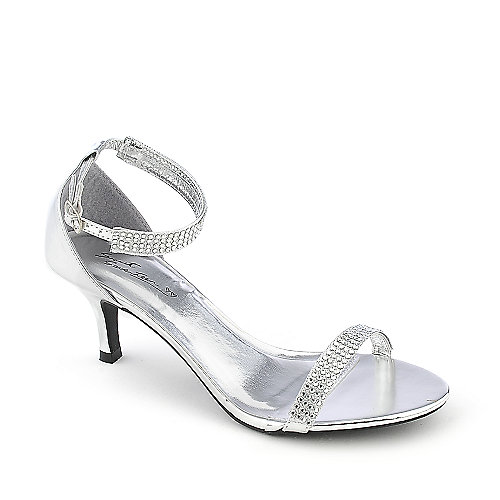 silver dress shoes sweet seventeen janee-01 silver evening low heel dress shoe anyttyk