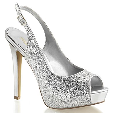 silver sparkly heels womens 4.75 inch silver glitter sparkly high heels  shoes fktlqet