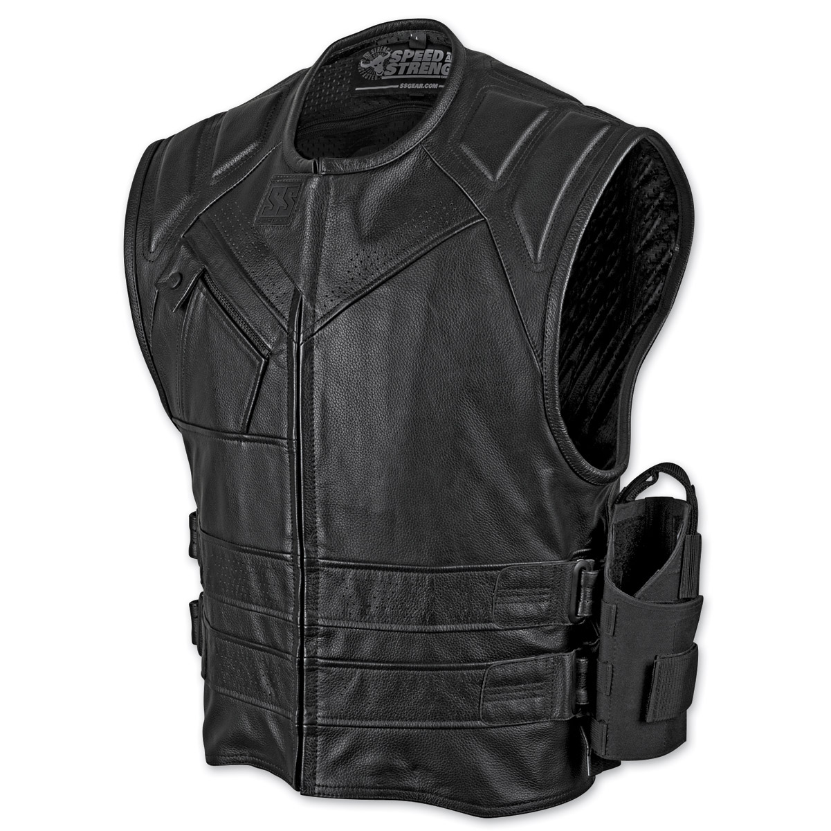 speed and strength menu0027s the quick and the dead black leather vest ... keargte