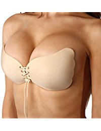 sticky bra oolala nude self adhesive ultra-lite invisible backless push-up bra dptixys