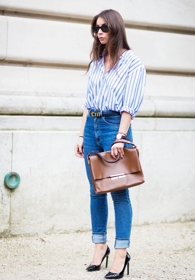 summer outfits every woman needs this uniform in her closet: a classic striped button-down wogsloe