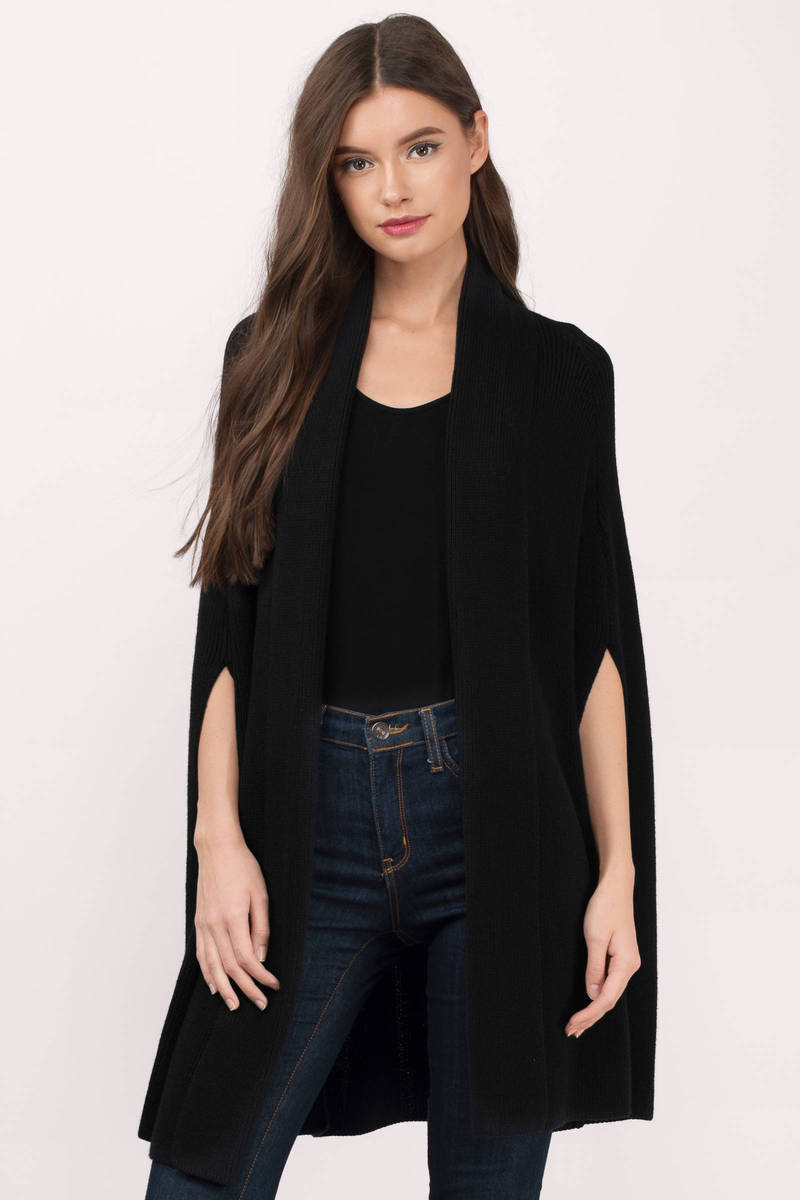 FALL IN LOVE WITH THE MIX OF HIP AND ROYAL WORLD OF BLACK CARDIGAN.