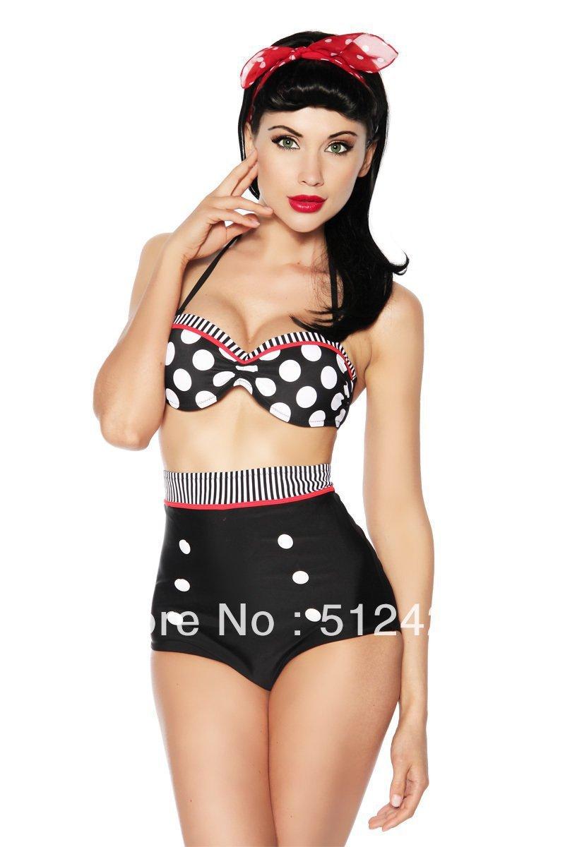 vintage bikini best vintage high waist polka dot bikini set cutest retro swimsuit pin up pafpksi