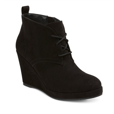 wedge boots womenu0027s dv terri wide width lace up wedge booties : target phuxmyf