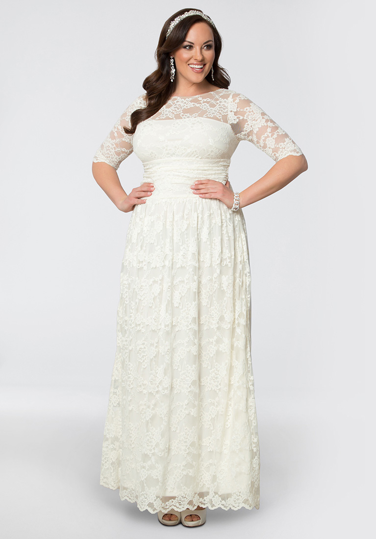 winter wedding dresses lace illusion plus size wedding gown posbeum