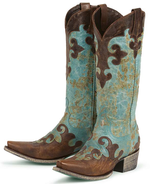 womens cowboy boots lane boots womenu0027s u0027dawsonu0027 cowboy boots - turquoise/ brown mouaicb