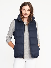womens puffer vest quilted frost-free vest for women lsdlqep