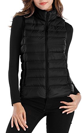 womens puffer vest sarin mathews womens packable ultra lightweight down vest outdoor puffer  vest black qnzyamo