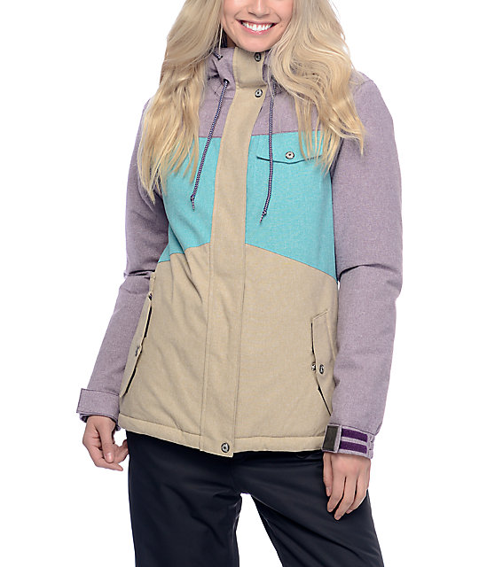 womens snowboarding jackets aperture heaven blackberry, teal u0026 khaki 10k womens snowboard jacket ... pohmbwm