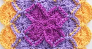 bavarian crochet bavarian square tutorial www.thestitchinmommy.com #crochet #stitch  #tutorial #bavariansquare nayomjq