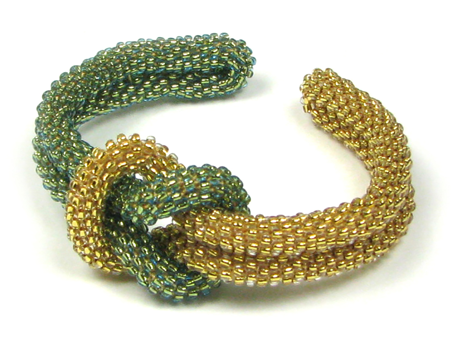 beads east beading love knot bead crochet cuff cuswmdu